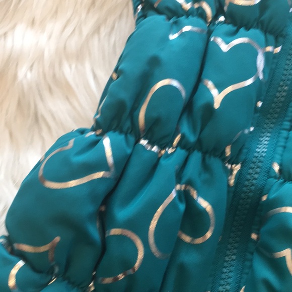 Healthtex Girls Turquoise Vest Silver Hearts 24 mo - Picture 2 of 6